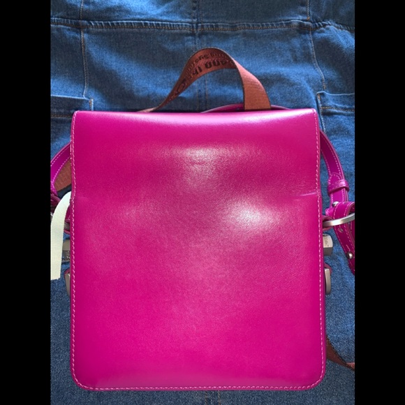 Off White Fushia Shoulder Bag w/ Shoulder Strap - Picture 6 of 12